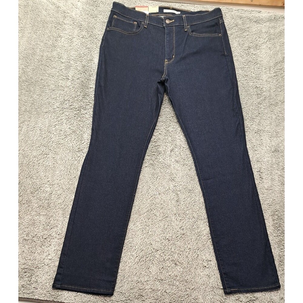 New Levis 724 Blue Jeans Womens Sz 16 High Rise Slim Straight 33x32 Hypersoft